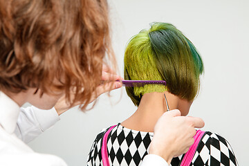 Image showing Picture showing adult woman at the hair salon