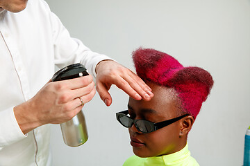 Image showing Picture showing adult woman at the hair salon