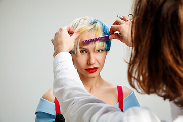 Image showing Picture showing adult woman at the hair salon