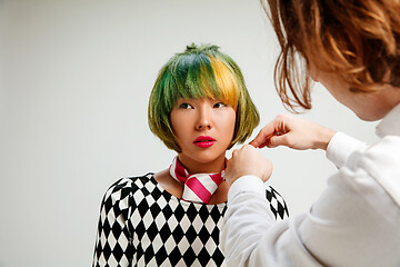 Image showing Picture showing adult woman at the hair salon