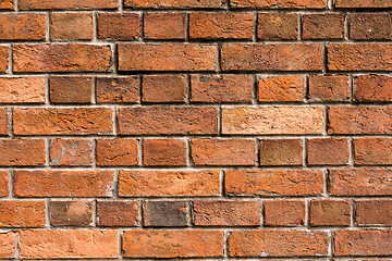 Image showing Red brick wall texture