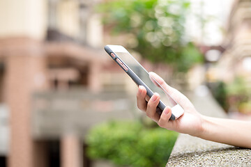 Image showing Woman hold with cellphone