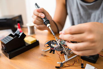 Image showing Welding on drone body