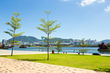 Image showing Beautiful seaside park in Hong Kong