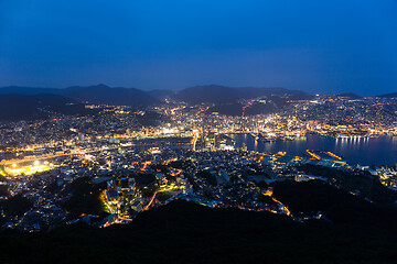 Image showing Japanese Nagasaki city at night