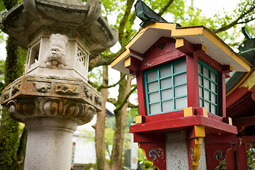 Image showing Japanese lantern in Temple