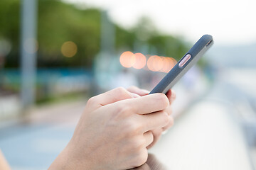 Image showing Woman use of mobile phone