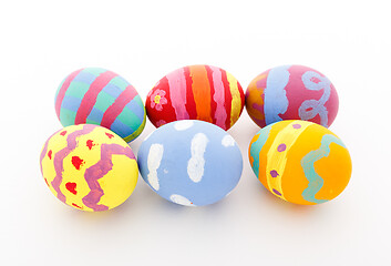 Image showing Handmade easter eggs