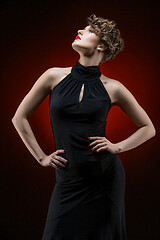 Image showing girl dancer in tango dress