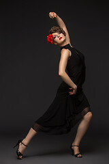 Image showing girl dancer in tango dress