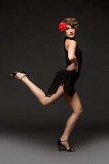 Image showing girl dancer in tango dress