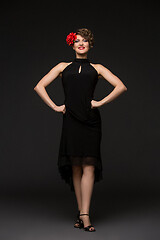 Image showing girl dancer in tango dress