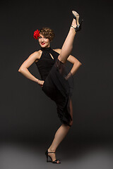 Image showing girl dancer in tango dress