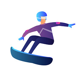 Image showing Snowboarder vector illustration.