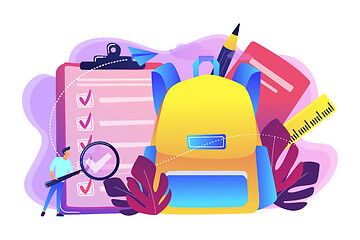 Image showing Back to school list concept vector illustration.