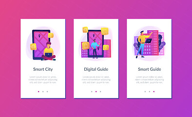 Image showing Digital city guide and smart city concept app ui design.