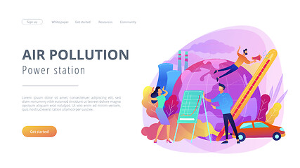 Image showing Power station and air pollution landing page.