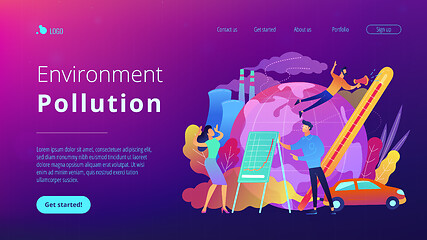 Image showing Environment pollution landing page.