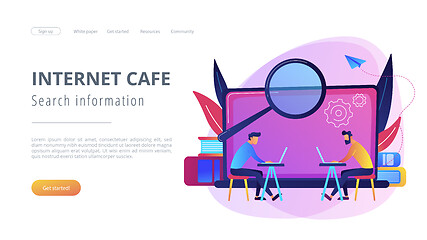Image showing Search information and internet cafe landing page.
