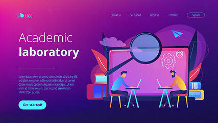 Image showing Academic laboratory landing page.