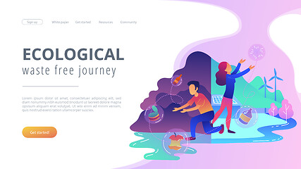 Image showing Ecological and waste free journey landing page.
