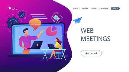 Image showing Web meetings landing page.