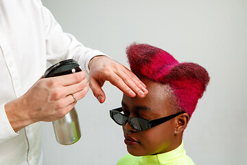 Image showing Picture showing adult woman at the hair salon