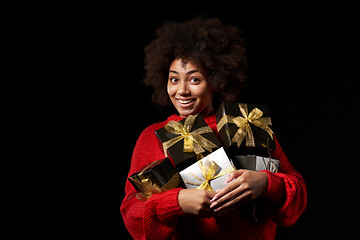 Image showing Black Friday sale, gift, present, celebration concept.