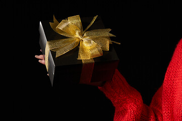 Image showing Black Friday sale, gift, present, celebration concept.