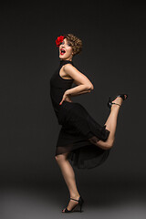 Image showing girl dancer in tango dress