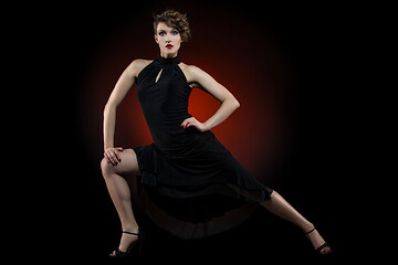 Image showing girl dancer in tango dress