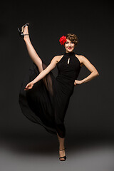 Image showing girl dancer in tango dress