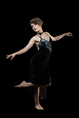 Image showing girl dancer in tango dress