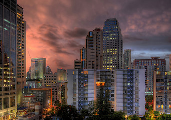 Image showing sunset in bangkok