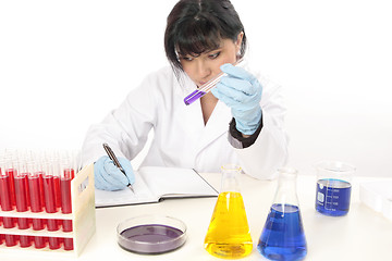 Image showing Researcher in laboratory conducting tests