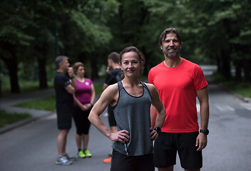 Image showing portrait of a healthy jogging couple