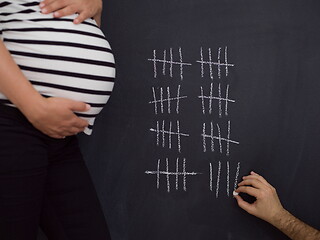 Image showing pregnant couple accounts week of pregnancy