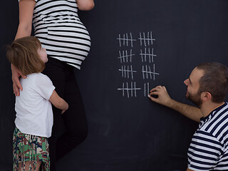 Image showing happy family accounts week of pregnancy