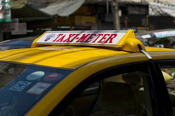 Image showing taxi sign in bangkok