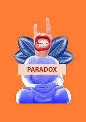 Image showing Paradox. Modern design. Contemporary art collage.