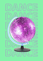 Image showing New dance world. Modern design. Contemporary art collage.