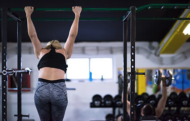 Image showing woman doing abs exercises