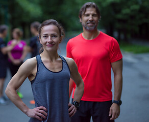Image showing portrait of a healthy jogging couple