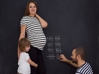 Image showing happy family accounts week of pregnancy