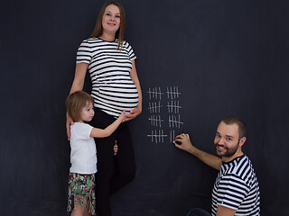 Image showing happy family accounts week of pregnancy