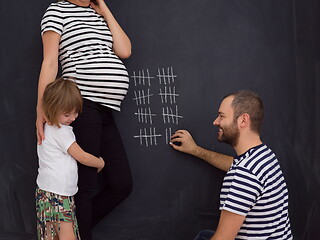 Image showing happy family accounts week of pregnancy