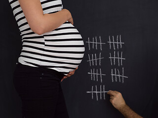 Image showing pregnant couple accounts week of pregnancy