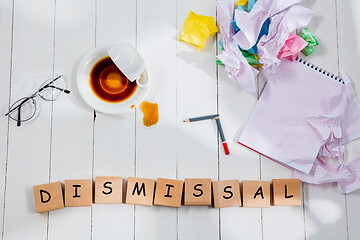 Image showing Word writing text Dismissal. Business concept