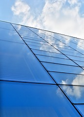 Image showing Blue office building