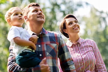 Image showing happy family at summer park